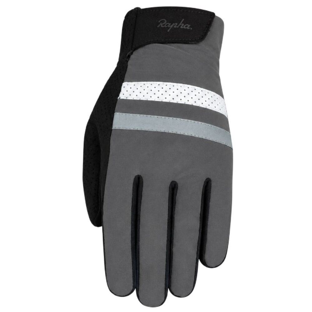 Rapha Brevet Suede Reflective Cycling Gloves / Black